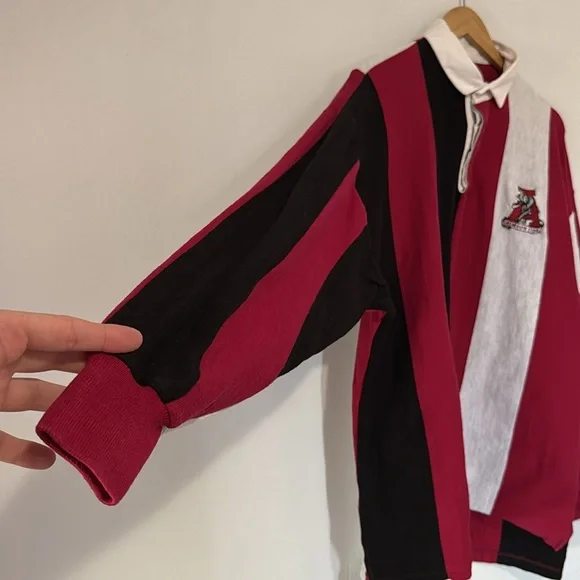 Vintage Alabama Crimson Tide Long Sleeve Polo Rugby Shirt / XL / 90s - Picture 8 of 10